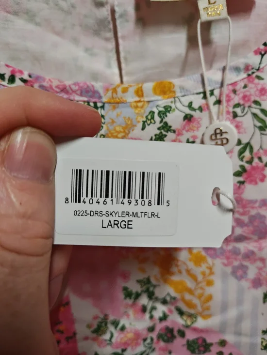 Simply Southern The Hailey Pink Floral Ruffled Tiered Dress - Picture 4 of 4